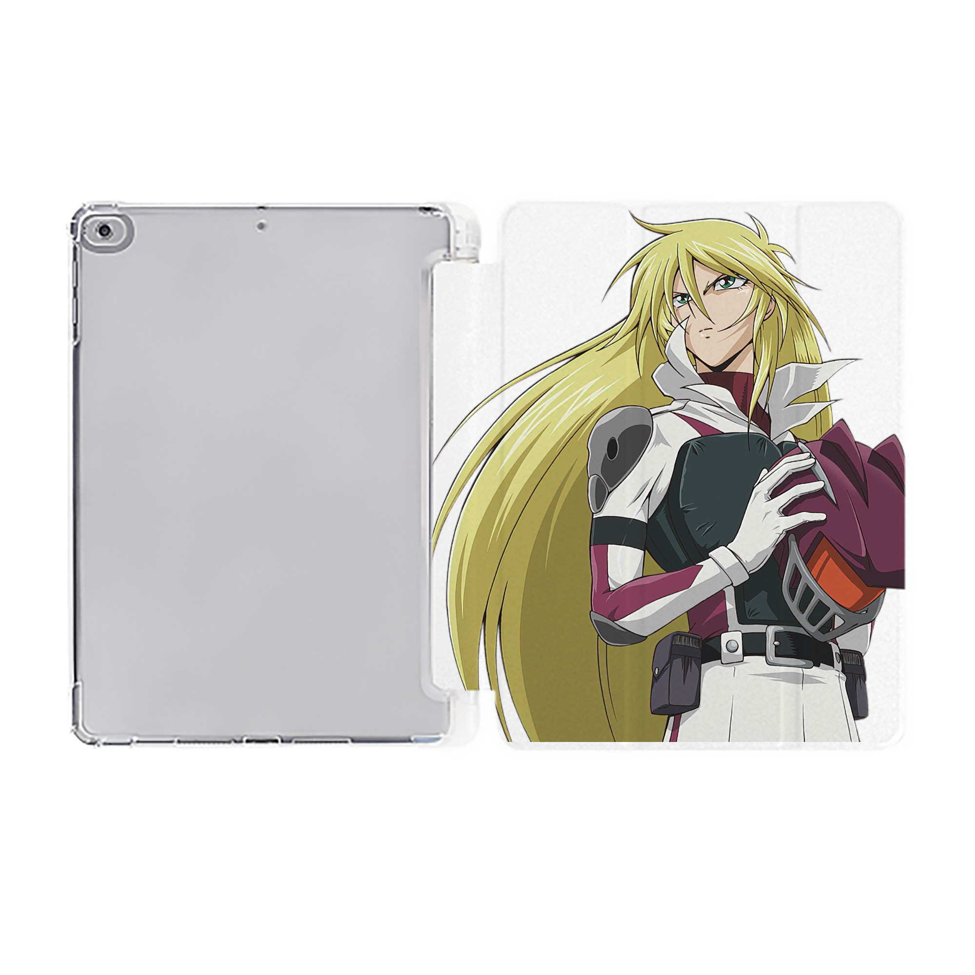 （画像用） 遊☆戯☆王 Yu-Gi-Oh! IPad ケース ペン収納付き 三つ折りスタンド PUレザー×シリコン 対応機種9.5/10.5/10.9インチ